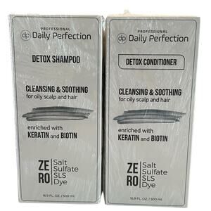 Daily Perfection NEW DETOX Shampoo & Conditioner Cleansing Oily Hair Keratin